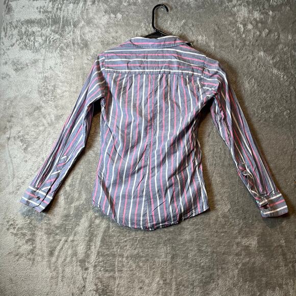 Rails Women’s Striped Button Down Shirt Size XS Blue & Pink - Picture 4 of 6